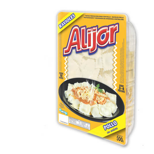 RAVIOLES DE POLLO CON VERDURA